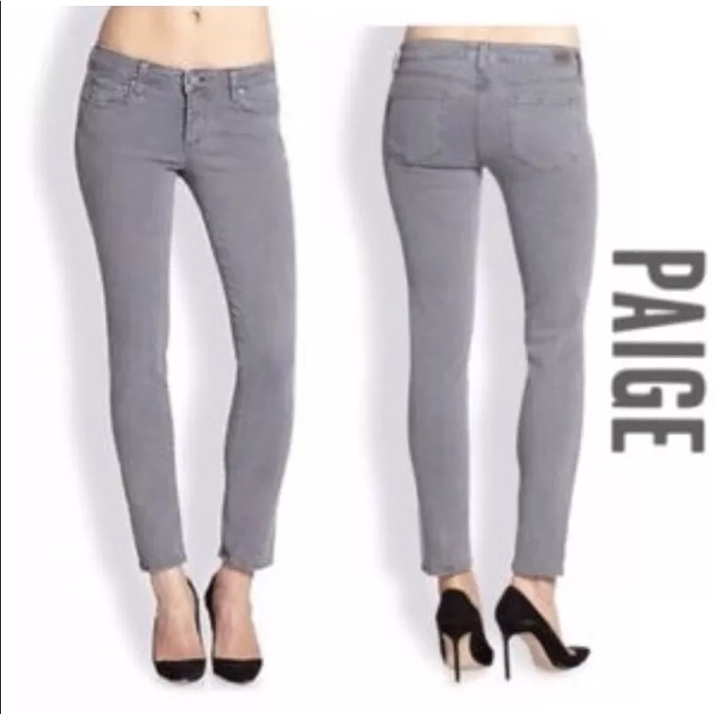 PAIGE 29 Peg Skinny Oxford Gray Denim Jeans WJ291